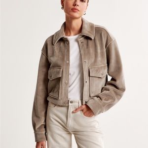 Abercrombie Cropped Velour Jacket